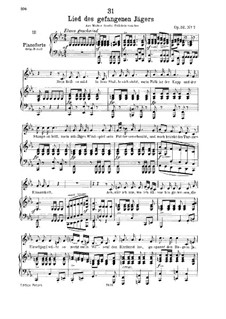 Lied des gefangenen Jägers (Song of the Imprisoned Huntsman), D.843 Op.52 No.7: For low voice and piano by Franz Schubert