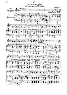 No.2 Song of Mignon: C  minor by Franz Schubert