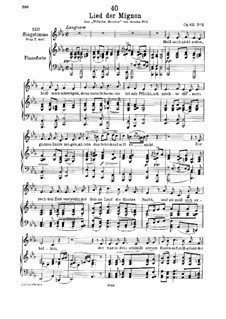No.2 Song of Mignon: C  minor by Franz Schubert