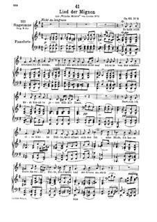 No.3 Song of Mignon: G Major by Franz Schubert