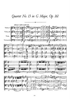 String Quartet No.15 in G Major, D.887 Op.161: Full score by Franz Schubert