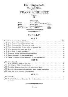 Die Bürgschaft (The Pledge). Opera, D.435: Act I by Franz Schubert