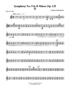 Movement II: Horn in F 3 (Transposed Part) by Ludwig van Beethoven