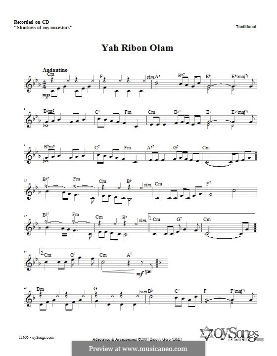 Yah Ribon Olam: Yah Ribon Olam by folklore