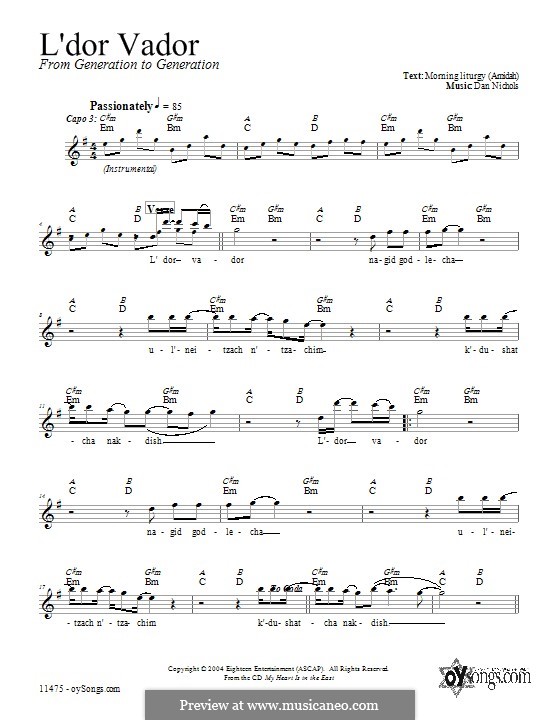 L'dor Vador by D. Nichols sheet music on MusicaNeo