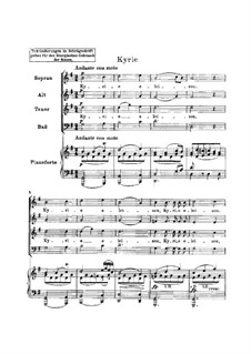 Mass No.2 in G Major, D.167: Piano-vocal score by Franz Schubert