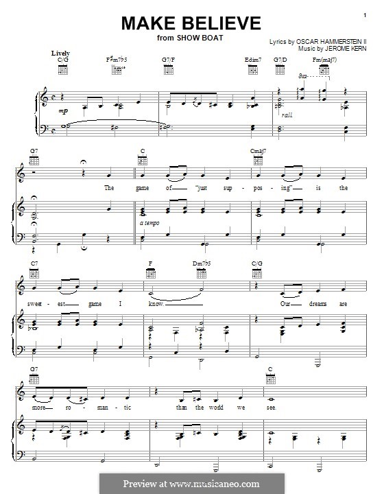 make believe by j kern sheet music on musicaneo make believe showboat sheet music