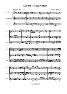 Pavane for Lady Anne: For two soprano recorders and tenor recorder by Annie Helman