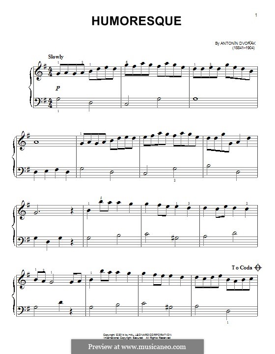 No.7 in G Flat Major (Printable scores): For piano by Antonín Dvořák