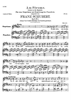 Am Strome (By the River), D.539 Op.8 No.4: For high voice and piano by Franz Schubert