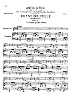 Auf dem See, D.543 Op.92 No.2: E Flat Major by Franz Schubert