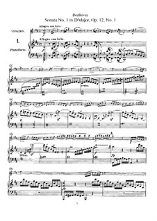 Three Sonatas for Violin and Piano, Op.12: Sonata No.1 by Ludwig van Beethoven