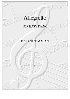 Allegretto for piano solo by J. Malan - sheet music on MusicaNeo