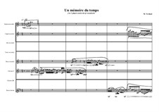 Un mémoire du temps, for 2 players and a lot of clarinets and recorders, MVWV 841: Un mémoire du temps, for 2 players and a lot of clarinets and recorders by Maurice Verheul