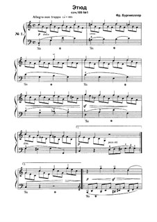 Etude No.1: For piano by Johann Friedrich Burgmüller