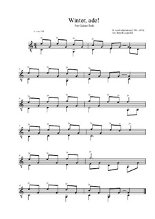 Winter, ade!: Für Gitarre by Hoffmann von Fallersleben