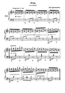 Etude No.6: For piano by Johann Friedrich Burgmüller