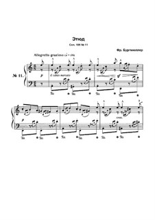 Etude No.11: For piano by Johann Friedrich Burgmüller