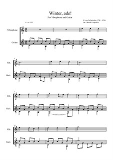 Winter, ade!: Für Vibraphone und Gitarre by Hoffmann von Fallersleben