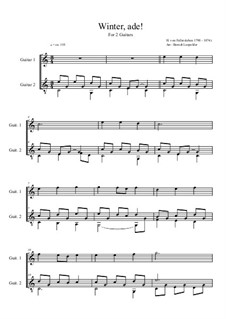 Winter, ade!: Für zwei Gitarren by Hoffmann von Fallersleben