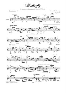 Butterfly, Op.43: Butterfly by Alexander Khodakovsky