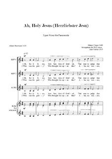 Ah, Holy Jesus - Passiontide motet: Piano-vocal score by Johann Crüger