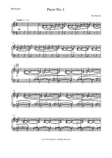 Pacer No.1, for keyboard and/or other instruments in five parts: Parts by Paul Burnell