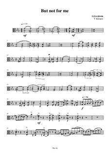 But not for Me: For string quartet – viola part, Ор.11 No.2 by George Gershwin