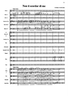 Non ti scordar di me: Partitura by Ernesto de Curtis