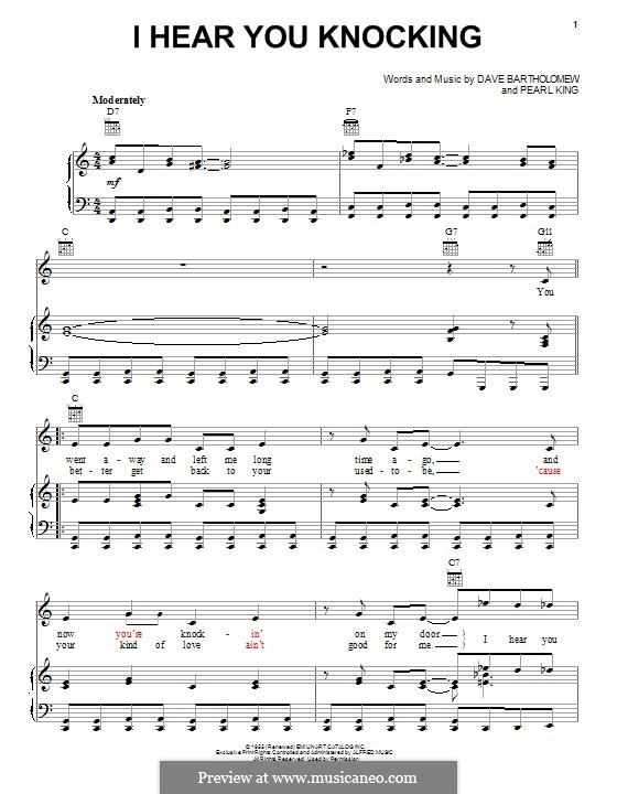 I Hear You Knocking by P. King sheet music on MusicaNeo
