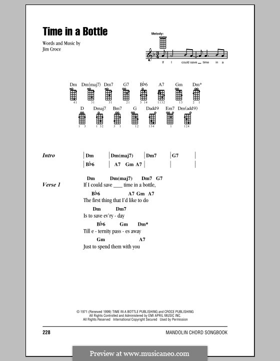Time in a Bottle: For mandolin by Jim Croce