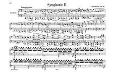 Symphony No.2 in C Major, Op.61: Version for piano four hands by Robert Schumann