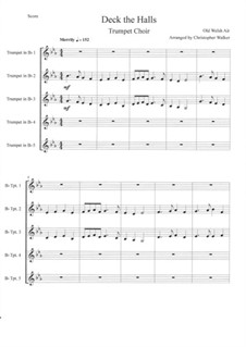 Deck The Halls: For trumpet quintet by Unknown (works before 1850)