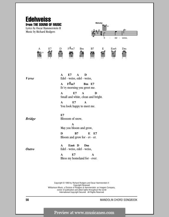 Edelweiss (from The Sound of Music): For mandolin by Richard Rodgers