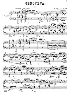 Genoveva, Op.81: Overture. Arrangement for piano by Robert Schumann