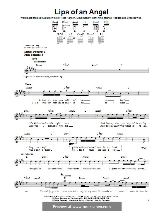 Lips of an Angel (Hinder) by A. Winkler, B. Howes, L. Garvey, M. King