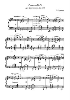 Sonata for Piano No.3, Op.23: Movement I by Alexander Scriabin