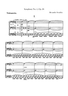 Symphony No.1 in E Major, Op.26: Cellos part by Alexander Scriabin