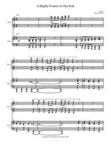 A Mighty Fortress Is Our God: For piano by Martin Luther