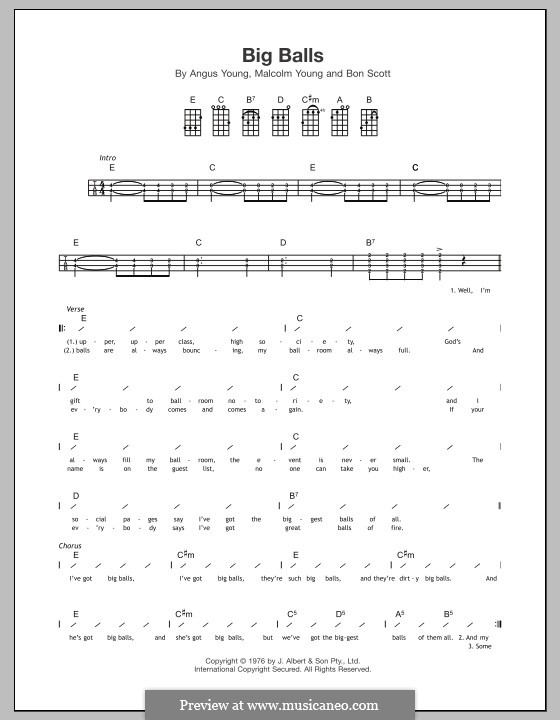 Big Balls (AC/DC) by A. Young, B. Scott, M. Young on MusicaNeo