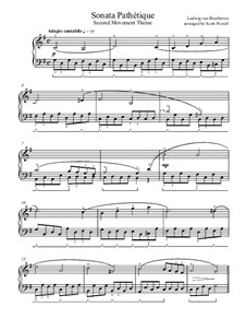 Movement II: For piano by Ludwig van Beethoven