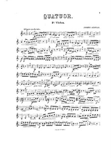 String Quartet in C Major: Violin II part by Joseph Servais