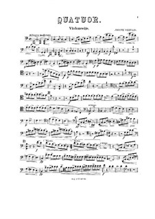 String Quartet in C Major: Cello part by Joseph Servais
