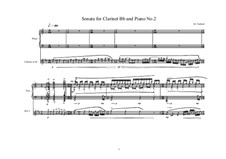 Sonata for Bb clarinet No.2, MWVW 631: Sonata for Bb clarinet No.2 by Maurice Verheul
