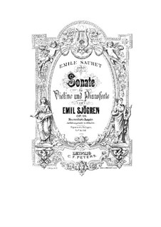 Sonata for Violin and Piano No.1 in G Minor, Op.19: Solo part by Emil Sjögren