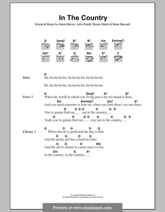 In the Country (Cliff Richard & The Shadows): In the Country (Cliff Richard & The Shadows) by Brian Bennett, Bruce Welch, Hank Marvin, John Rostill