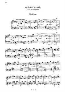 Dvě vdovy (The Two Widows), T.109: Act II. Entracte, for piano by Bedřich Smetana