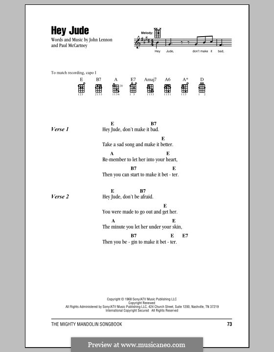 Vocal version: For voice and piano (or guitar) by John Lennon, Paul McCartney