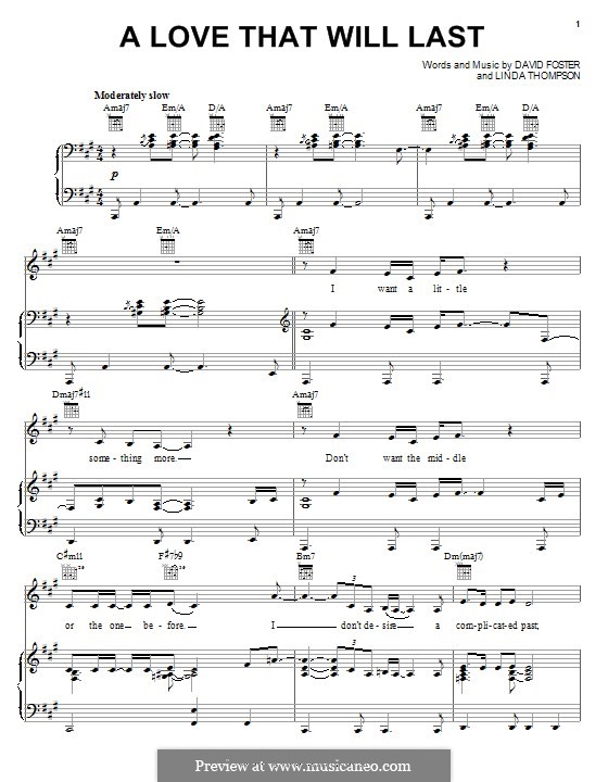 A Love That Will Last (Renee Olstead): A Love That Will Last (Renee Olstead) by David Foster, Linda Thompson