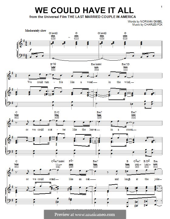 We Could Have It All (Norman Gimbel): We Could Have It All (Norman Gimbel) by Charles Fox